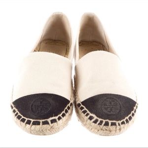 TORY BURCH
Canvas Colorblock Pattern Espadrilles